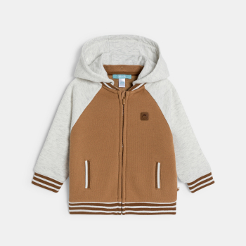 سُترة سويت شيرت باللون البني للصبيان